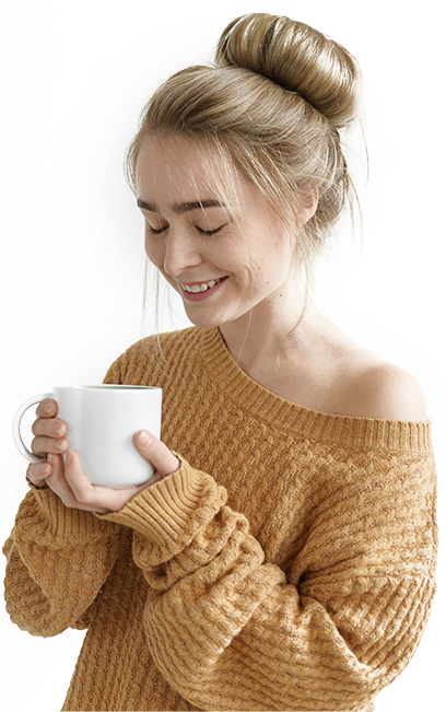 Mulher bebendo café